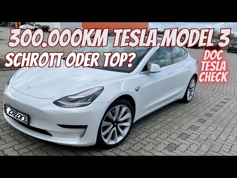 Youtube: 302.000 Kilometer im Tesla Model 3. Kosten, Zustand, Akkucheck!