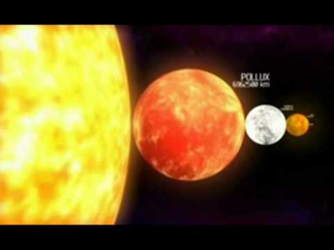 Youtube: Planeten im Grössenvergleich zueinander.