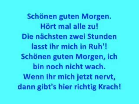 Youtube: Wise Guys - Schönen guten Morgen [with Lyrics]