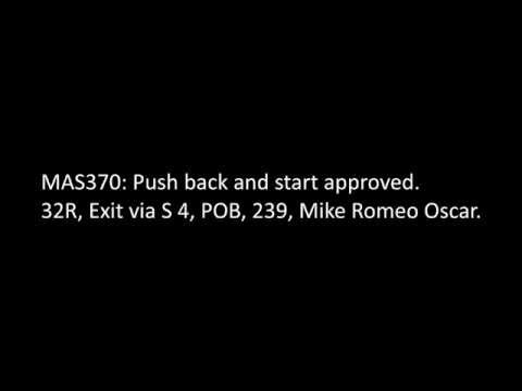 Youtube: Air Traffic Control conversations: MH370 Minutes before disaster (liveatc)