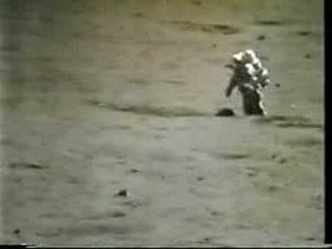 Youtube: Kicking rock downhill on the Moon