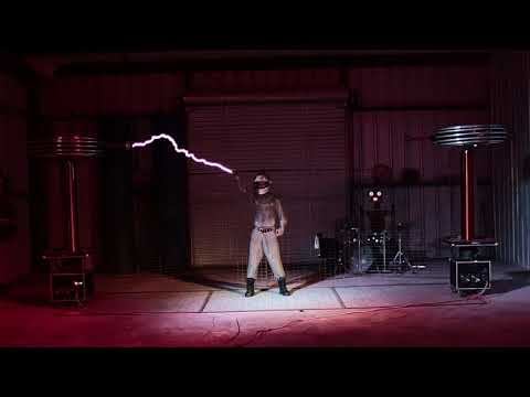 Youtube: Daft Punk's Derezzed performed with musical Tesla coils.