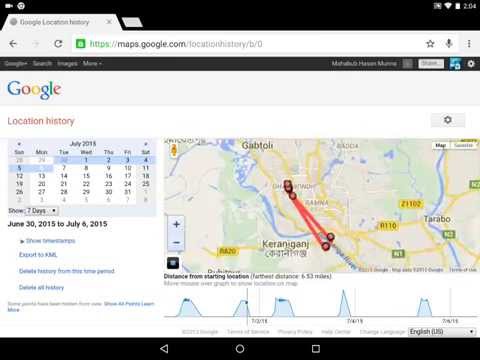 Youtube: Google Location History