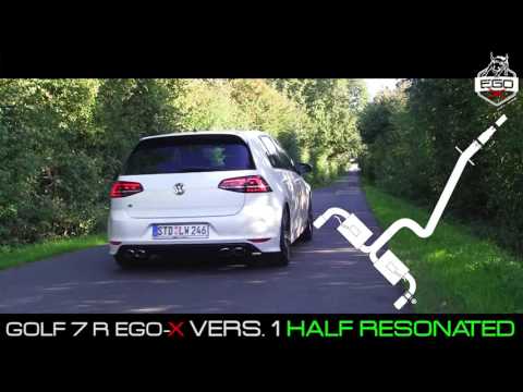 Youtube: VW Golf 7R Exhaust Sound 3" 76mm Klappenauspuff Sportauspuff Bull-X EGO-X Klappenabgasanlage