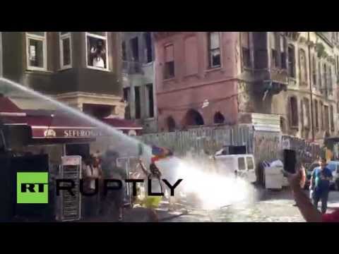 Youtube: Turkey: See water cannon BLAST LGBT festival goers in Istanbul