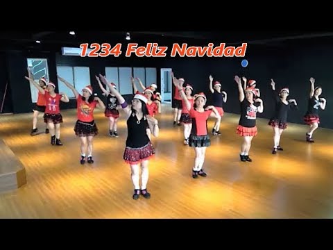 Youtube: 1234 Feliz Navidad｜Line Dance by Sally Hung｜Demo & Walkthru｜1234聖誕快樂｜含導跳