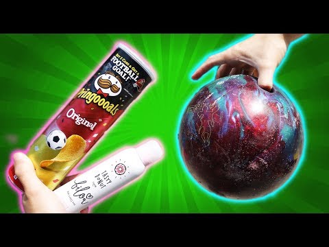 Youtube: Experiment - BILOU Duschschaum vs BOWLING KUGEL vs Pringles