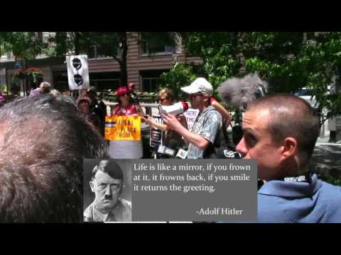 Youtube: Anti-Fascist, Trump protesters applaud speech comprised entirely of Hitler quotes