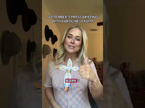 Youtube: September 3 Press Briefing with @Karoline Leavitt #politicalcomedy