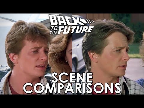 Youtube: Back to the Future (1985) and Back to the Future Part II (1989)- scene comparisons