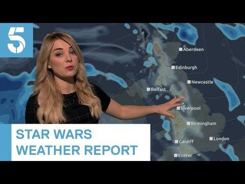 Youtube: Star Wars weather report with Sian Welby: "If you Luke father west....if you're Wookiee" | 5 News