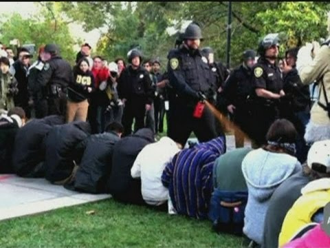 Youtube: PEPPER SPRAY: UC Davis students 'maced' in Occupy protest