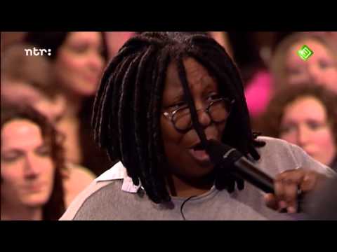 Youtube: Whoopi Goldberg & ZO! Gospel Choir - Oh Happy Day (College Tour)