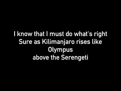 Youtube: Africa - Toto - Lyrics