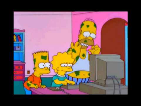 Youtube: Homer and Bart get leprosy