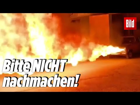 Youtube: Russe pimpt Auto mit Flammenwerfern