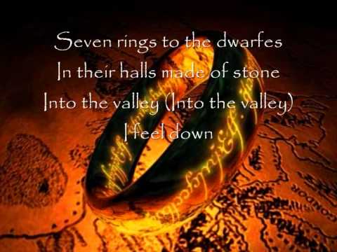 Youtube: Blind Guardian-Lord of the rings lyrics.