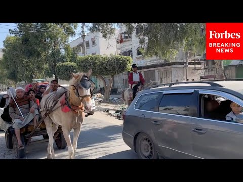 Youtube: WATCH: Palestinians Evacuate Following Israel's Calls To Vacate Northern Gaza
