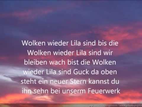 Youtube: Lila Wolken lyrics On Screen