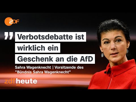 Youtube: Wagenknecht zur AfD-Verbotsdebatte: "Ein Armutszeugnis" | Markus Lanz vom 17. Januar 2024