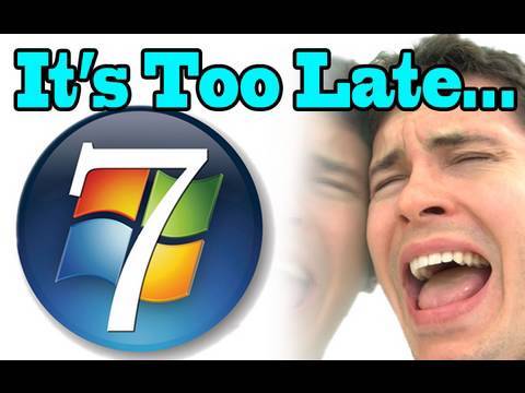 Youtube: "Too Late, Windows 7"  - OneRepublic feat. Timbaland - "Apologize" Parody