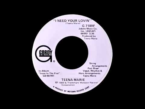 Youtube: Teena Marie - I Need Your Lovin' (Dj ''S'' Rework)