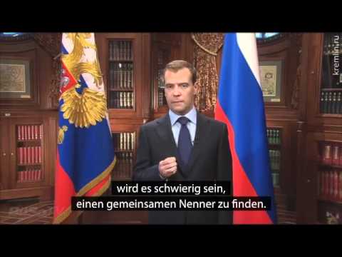 Youtube: Russlands Präsident Dmitri Medwedew warnt vor einem 3. Weltkrieg (Atomkrieg) 23. November 2011