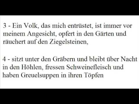 Youtube: DIE BIBEL  -  Schweinefleisch