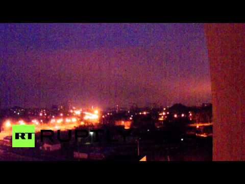 Youtube: Ukraine: Listen as ongoing shelling hits Donetsk