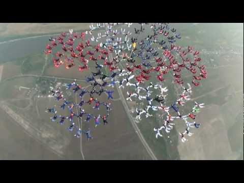 Youtube: FAI European Record - Largest freefall formation - 201 Parachutists
