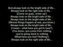 Youtube: Always Look on the Bright Side of Life (from Monty Python) lyrics