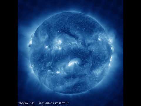 Youtube: Sun on 20230822 to 20230911 at 335 A (NASA SDO)