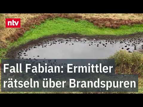 Youtube: Fall Fabian: Ermittler rätseln über Brandspuren - Tümpel zum Teil leergepumpt