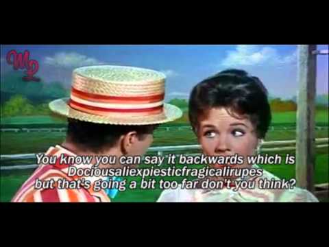Youtube: Mary Poppins (1964) - "Supercalifragilisticexpialidocious" - Video/Lyrics
