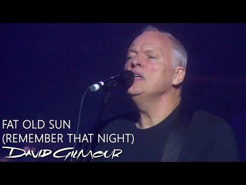 Youtube: David Gilmour - Fat Old Sun (Remember That Night)