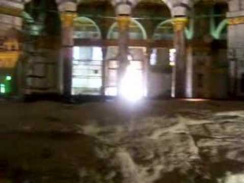 Youtube: inside dome of the rock قبة الصخرة من الداخل