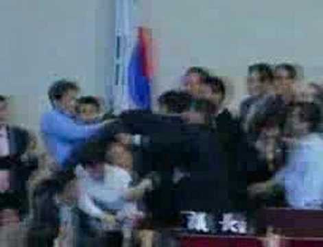 Youtube: Scuffles among Korean politicians