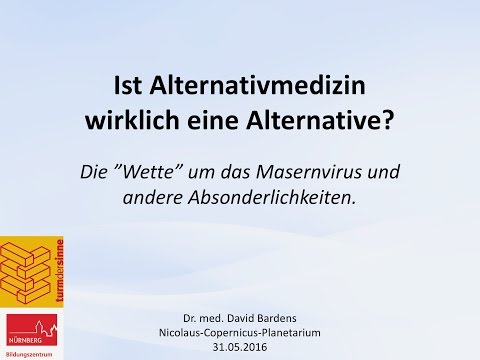 Youtube: Dr. med. David Bardens • Ist Alternativmedizin eine Alternative?