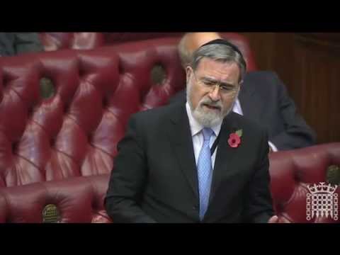 Youtube: "To be free, you have to let go of hate." Rabbi Lord Sacks speaks on North Africa & the Middle East