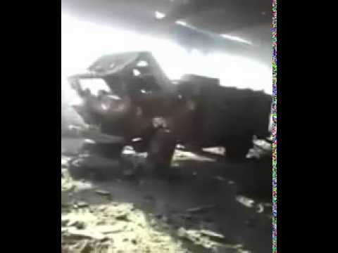 Youtube: Украинский самолет разбомбил аварийно-спасательную часть 15.07.2014.