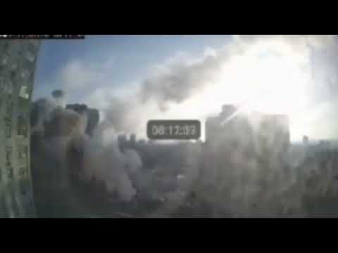 Youtube: Rocket hitting a building in Kiev, Ukraine 2/26/2022