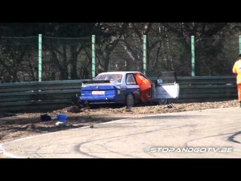 Youtube: rallycross jump crash of Davy Leysen at Maasmechelen