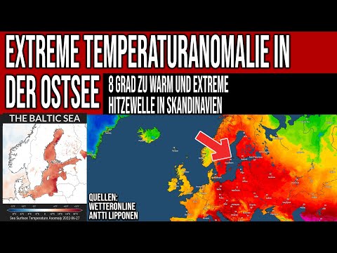 Youtube: Extreme Temperaturanomalie in der Ostsee - Bis zu 8 Grad zu warm - Hitzewelle bis nach Skandinavien