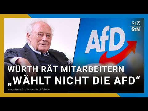 Youtube: Reinhold Würth appelliert in Brief an Mitarbeitende AfD nicht zu wählen