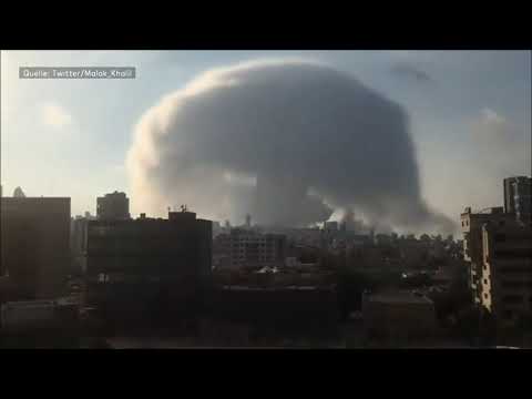Youtube: Explosion Beirut, Vergleich mit Atombombe.