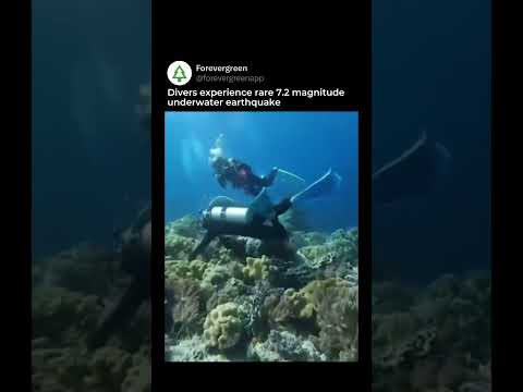 Youtube: Divers Caught in Rare 7.2 Magnitude Underwater Earthquake in Indonesia.