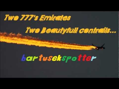 Youtube: Two 777's Emirates, Two Beautyful contrails... [HD]