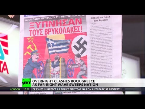 Youtube: Anti-Fascist Fury: Protest against Golden Dawn turns violent in Greece