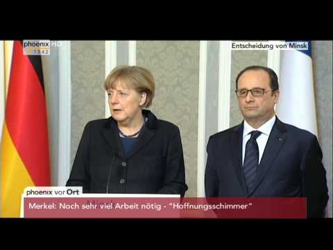 Youtube: Krisengipfel zur Ukraine: Angela Merkel zur Einigung in Minsk am 12.02.2015
