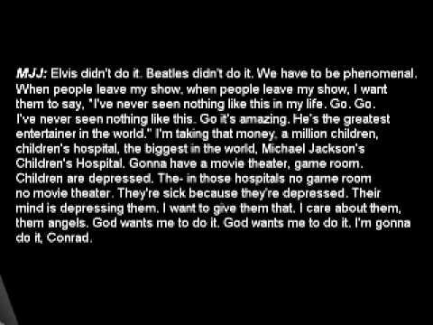 Youtube: Michael Jackson's Audio Recording slurred speech "I Hurt" "I am Asleep"  Propofol Phone Call